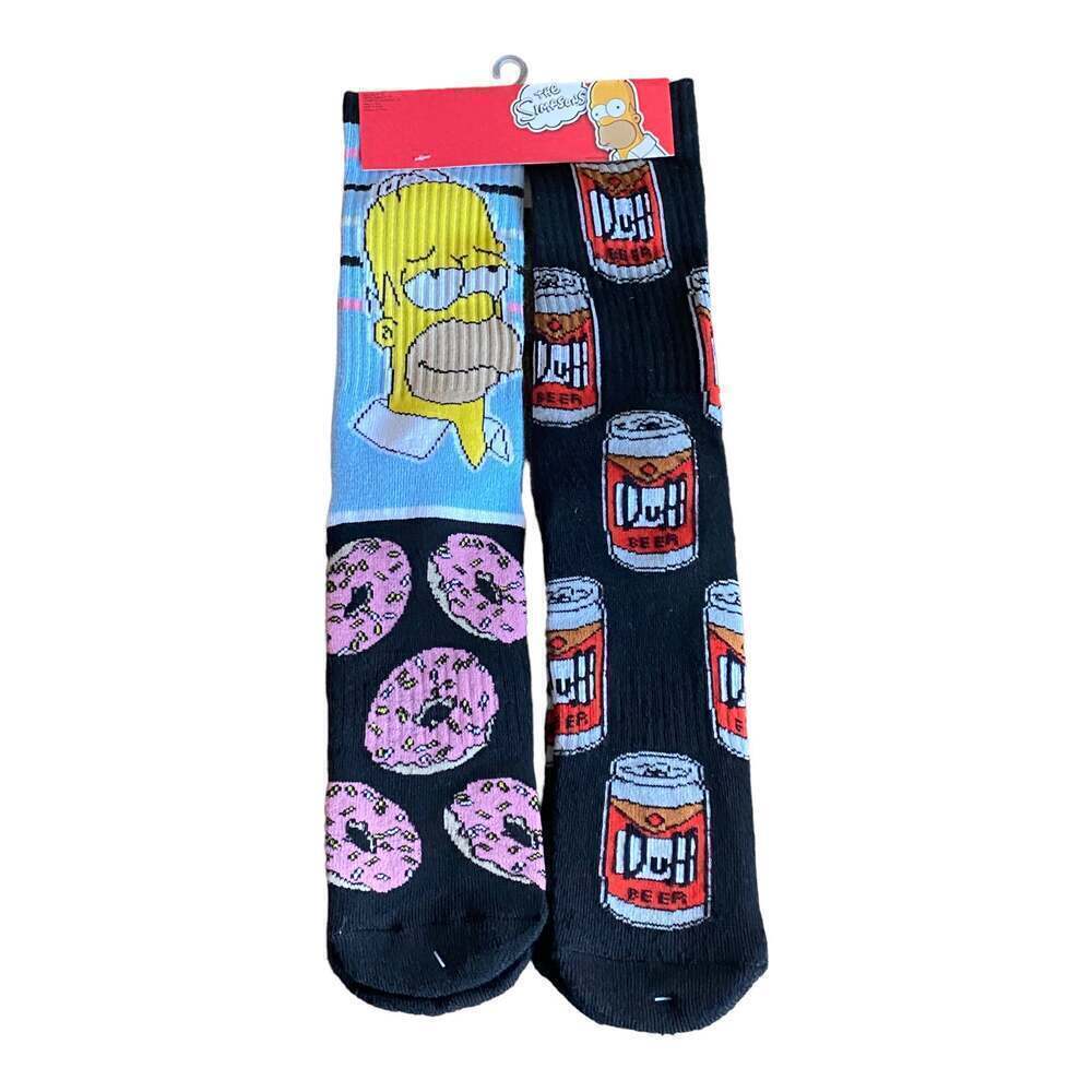 The Simpsons Homer Size 6-12 Crew Socks 1 Pair Soft Colorful Fun Collectable - Picture 3 of 9